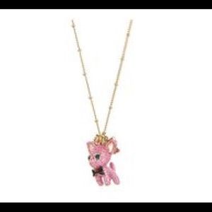 Betsey Johnson Pink Chihuahua Necklace